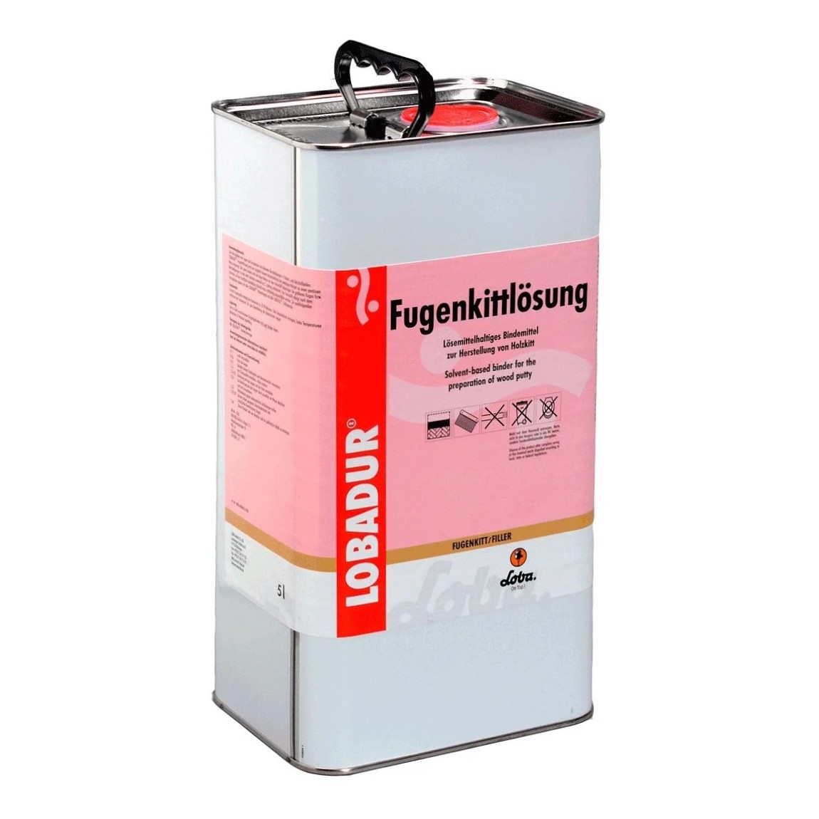 Шпатлевка для паркета на растворителях Loba Fugenkitt 5 л